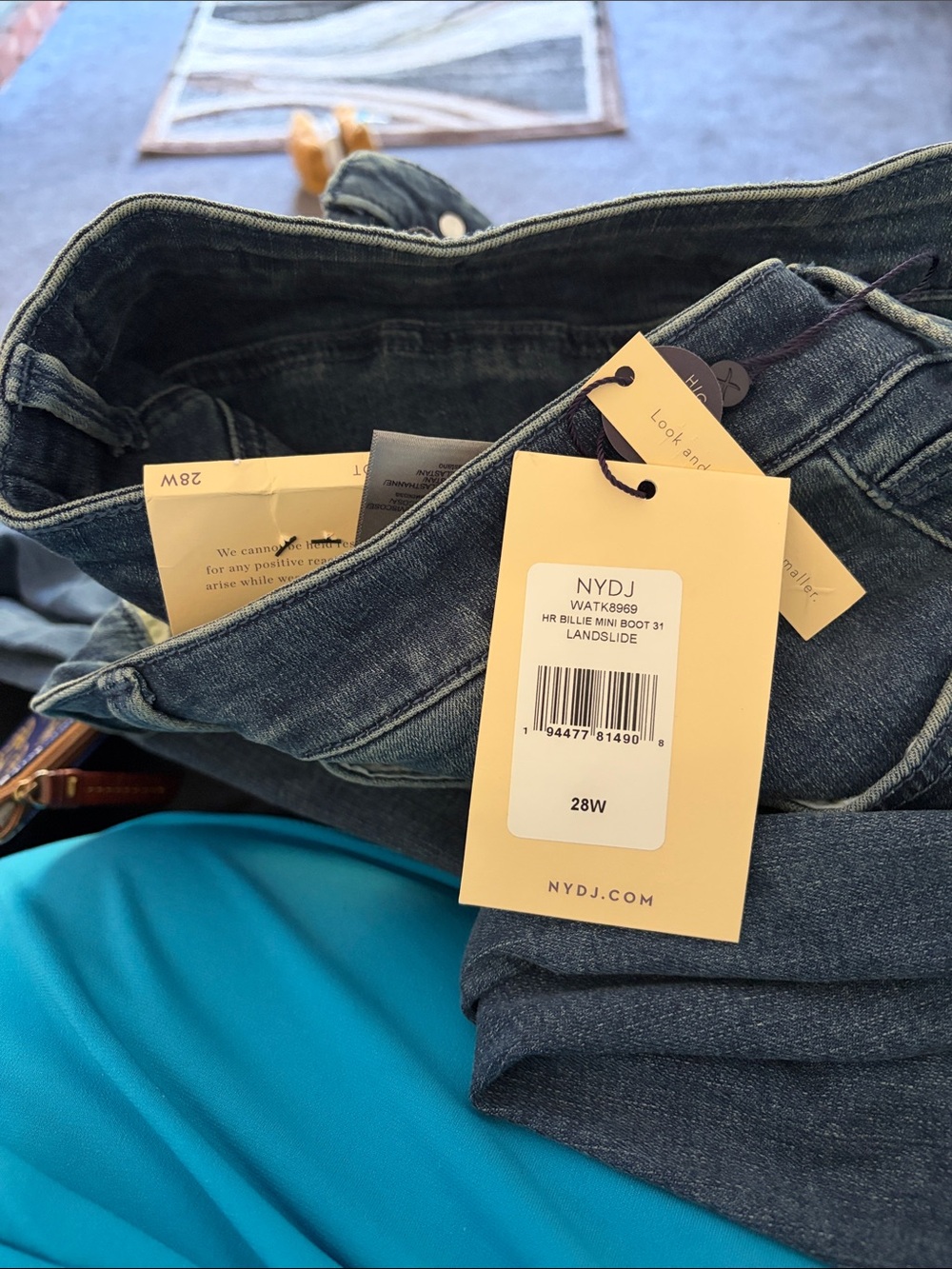 NYDJ Billie Slim Boot Jeans in Landslide Blue Wash